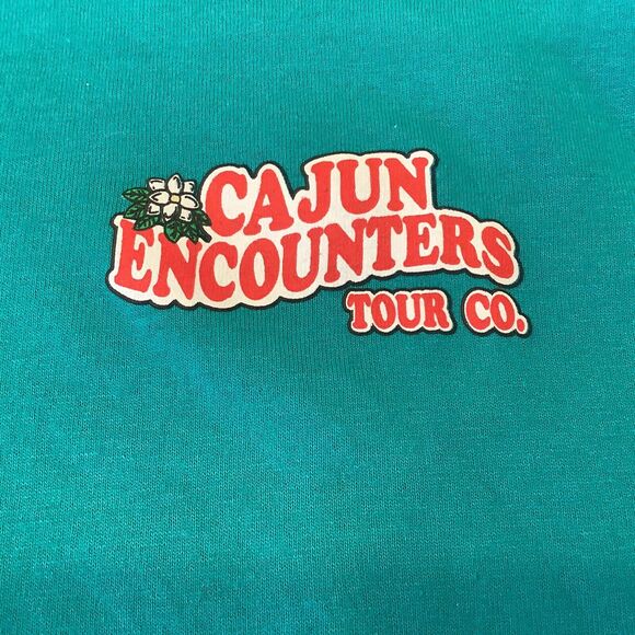 Cajun Encounters Tour Co T-Shirt Size Medium Womens Green New Orleans Alligators - Picture 7 of 11